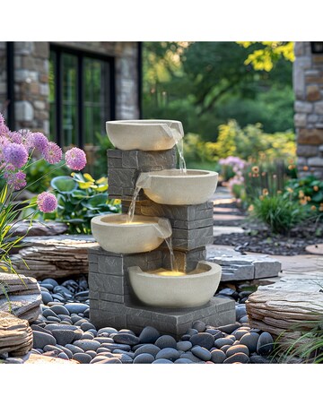 Charles Bentley 4 Tier Cascading Bowls Water Feature