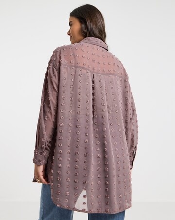 Simply Be Mauve Oversized Dobby Shirt