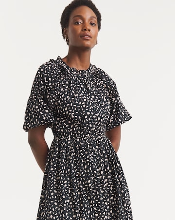 Pure Cotton Puff Sleeve Maxi Dress