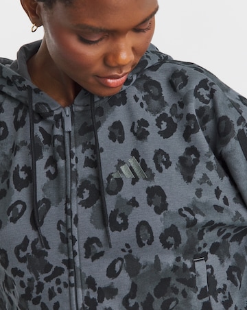 adidas All Over Print Leopard Full Zip Hoodie