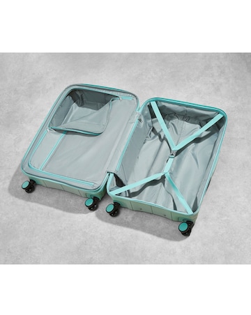 Rock Pixel Cabin Suitcase - Pastel Green