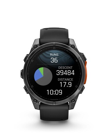 Garmin Fenix 8 47mm Amoled Smart Watch - Slate Grey with Black Silicone Band