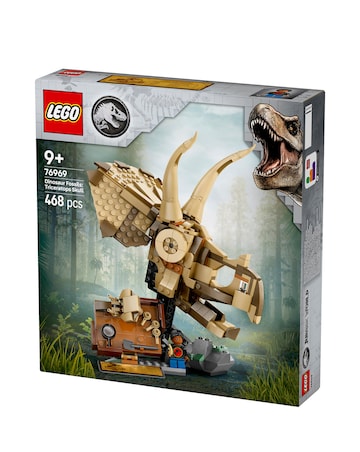 LEGO Jurassic World Dinosaur Fossils: Triceratops Skull Model Playset 76969