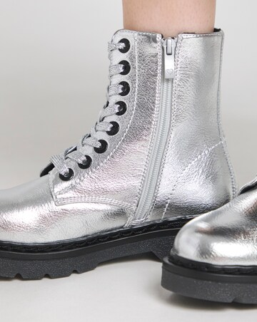 Heavenly Feet Justina Lace Up Chunky Boot Extra Wide EEE Fit