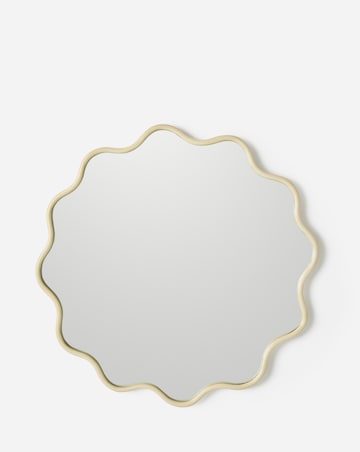 Wavy Circular Wall Mirror