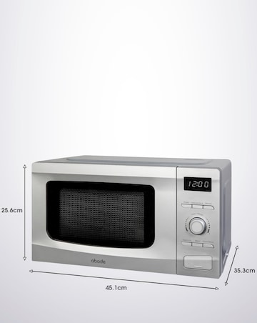 Abode AMD2002S 20L Silver Digital Microwave