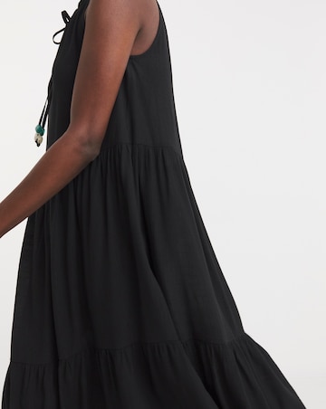 Bead Halter Maxi Dress