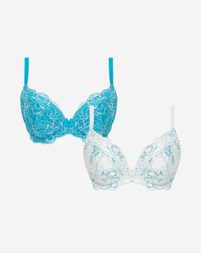 Pretty Secrets 2 Pack Ella Wired Bras B-K