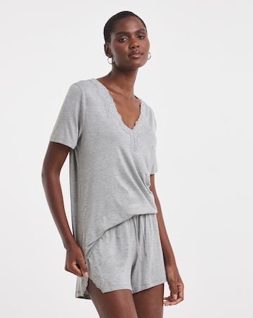 Pretty Secrets Cool Stretch Lace Pyjama Shortie Set