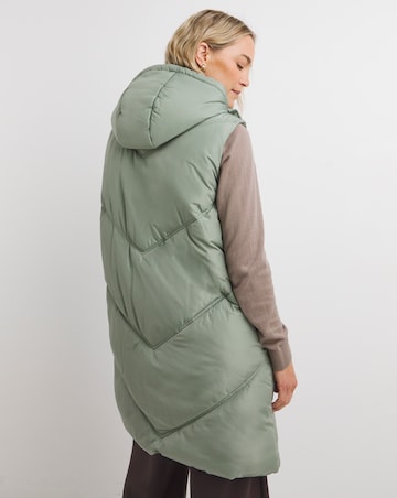 Green Longline Gilet