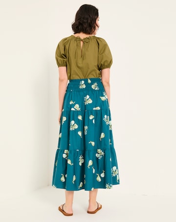 FatFace Ricky Fig Print Midi Skirt
