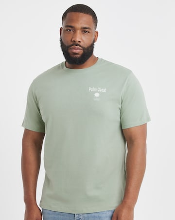Jack & Jones Palm Coast Back Graphic T-Shirt - Green