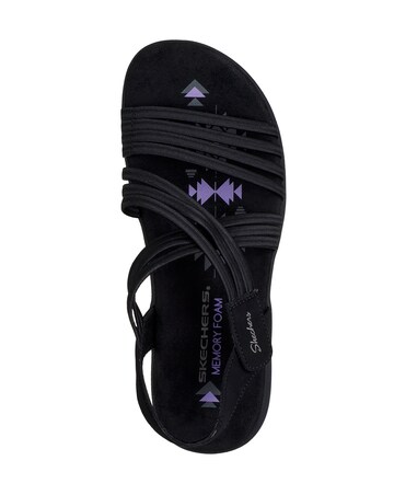 Skechers Reggae Slim Sunny Side 2.0 Black Sandals - Standard Fit (D)