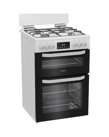 Hotpoint HTG6GDCW 60cm Gas Twin Cooker with Glass Lid - White Installation