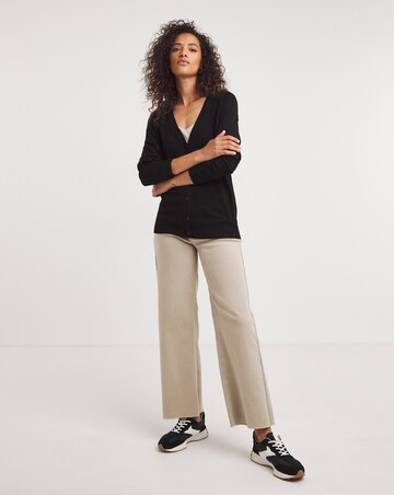 Black V Neck Cardigan