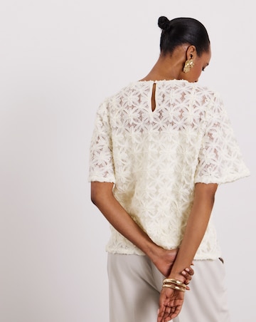 Joanna Hope Textured Floral Blouse