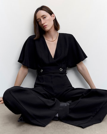 Mango Buttoned Long Jumpsuit