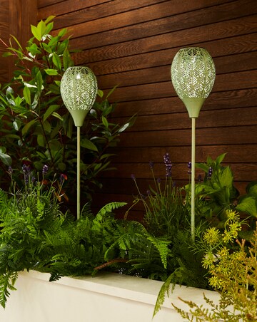 Solaire Stake Light 2 Pack - Sage