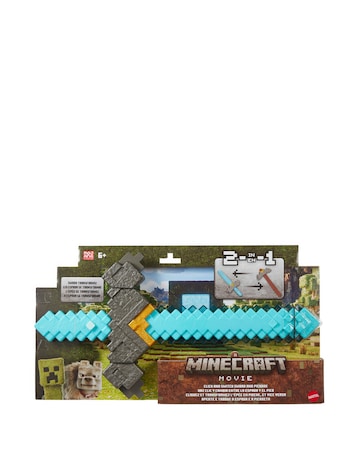 Minecraft Click And Switch Sword And Pickaxe Role-Play 2-In-1 Toy