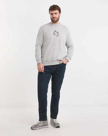 Jack & Jones Japanese Koi Sweatshirt - Grey