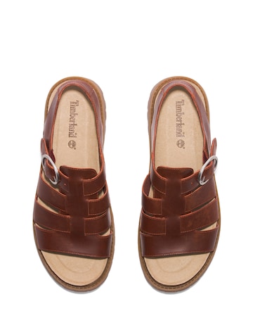 Timberland Clairemont Way Dark Red Full Grain Fisherman Sandals