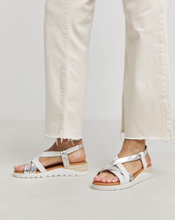 Senna Leather Tubular Sandal - Extra Wide Fit (EEE)