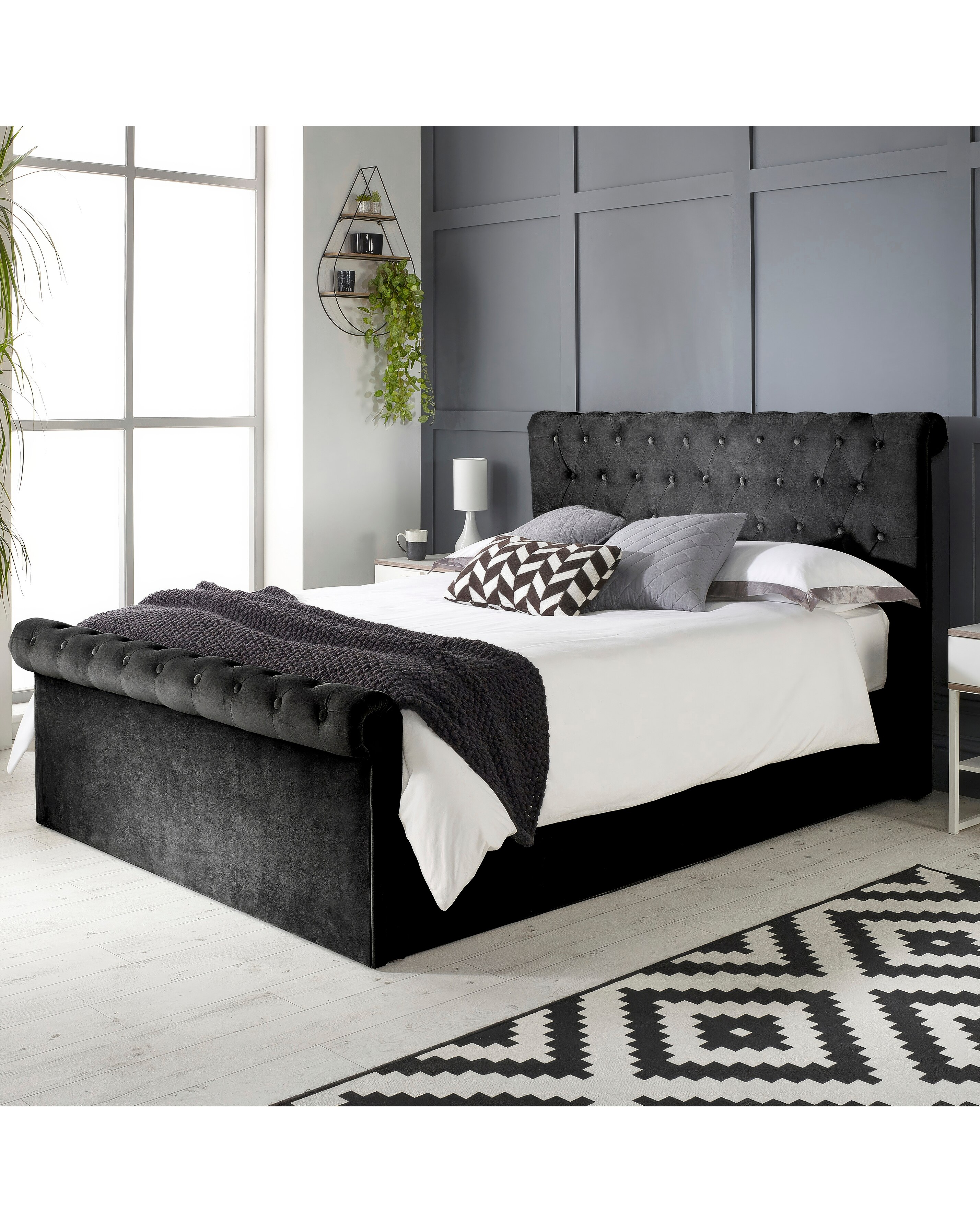 Aspire Chesterfield Side Lift Ottoman Bed