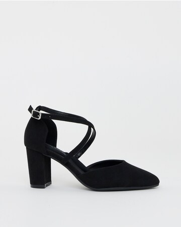 Quinn Two Part Heels With Crossover Straps - Extra Wide Fit (EEE)