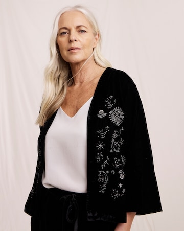 Julipa Embellished Velvet Party Jacket