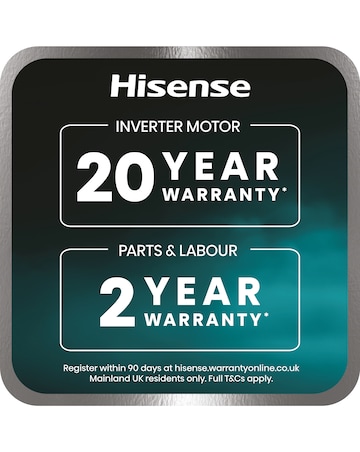 Hisense KitchenFit 5i Series WD5I1045BBQ 10.5kg/6kg Washer Dryer - Black