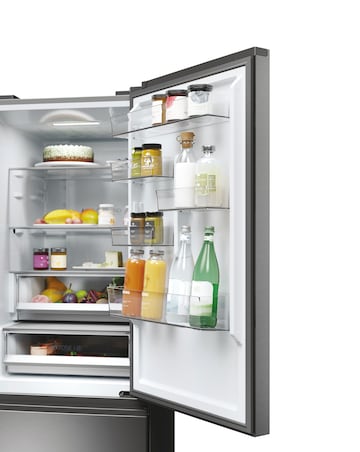 Haier HTW5618ENMG Combi Series 5 180cm Fridge Freezer - Inox