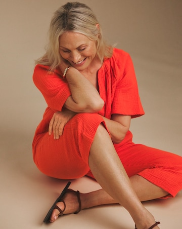 Julipa Short Sleeve Cotton Double Cloth Top