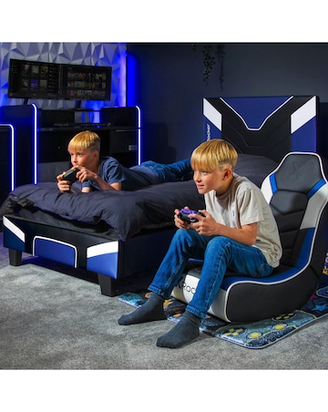 X Rocker Cerberus MKII Gaming Single Bed in a Box - Blue
