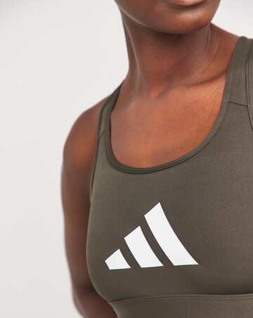 adidas Powerreact Big Logo Sports Bra