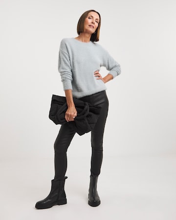 Fluffy Key Hole Crew Neck Jumper