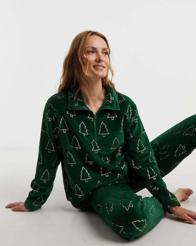 Pretty Secrets Christmas Quarter Zip Fleece Twosie