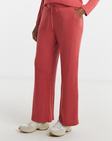 Soft Touch Ribbed Wide Leg Joggers