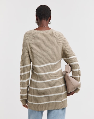 Cable V Neck Jumper