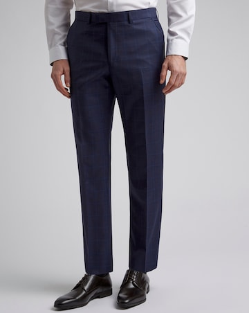 Ted Baker Slim Fit Wool Overcheck Trouser Reg