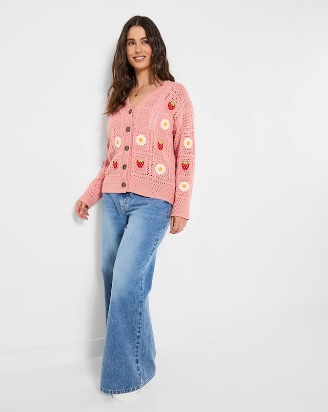 Joe Browns Emilia Fruit And Floral Embroidered Cardigan