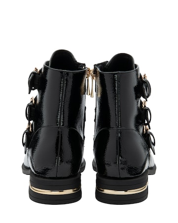 Lotus Valencia Patent Buckle Ankle Boot Standard Fit