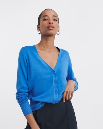 Blue V Neck Cardigan