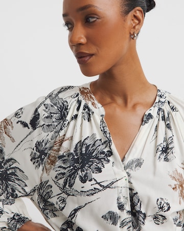Printed Belted Kaftan Dress