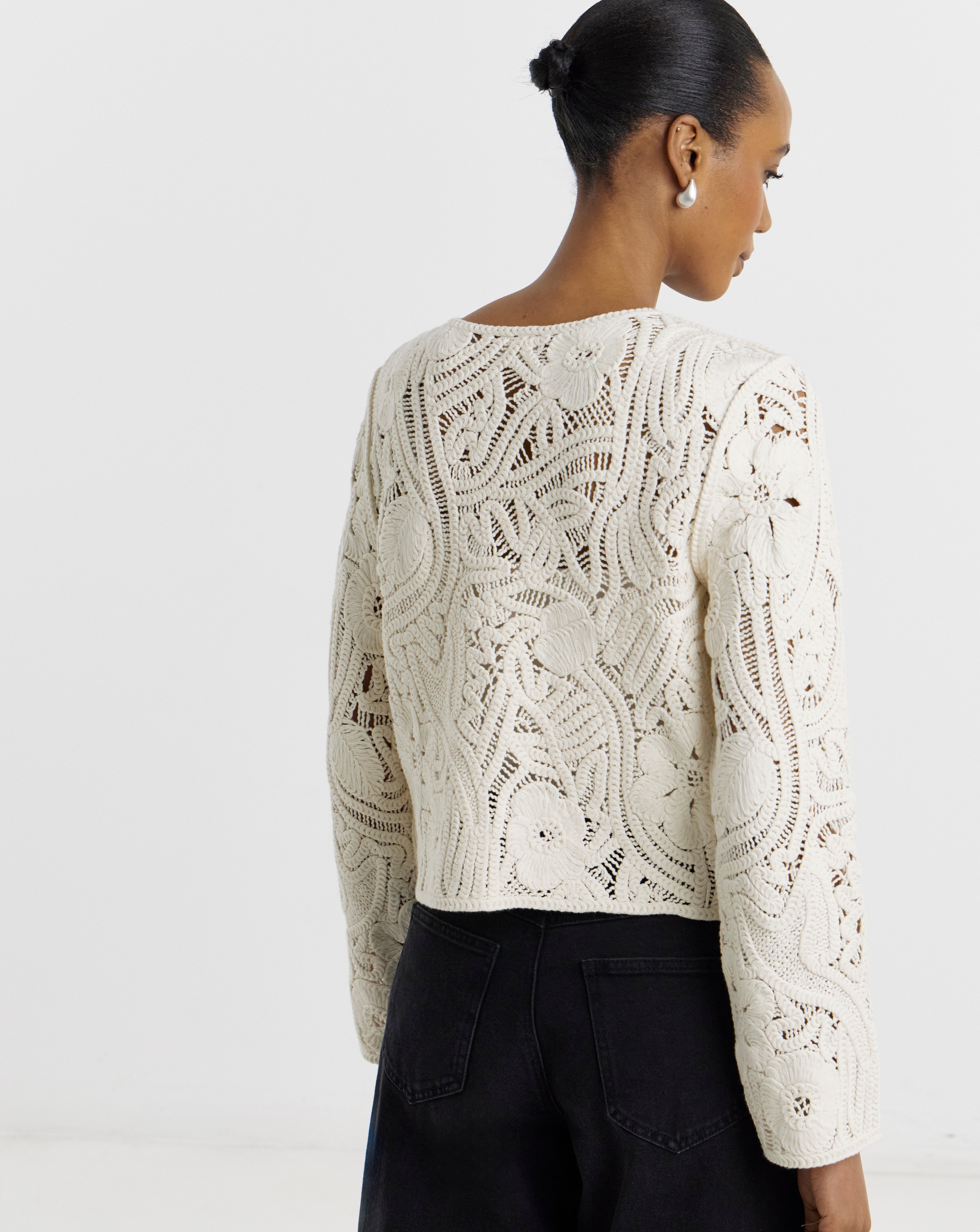 JDY Zanka Crochet Cardigan | JD Williams