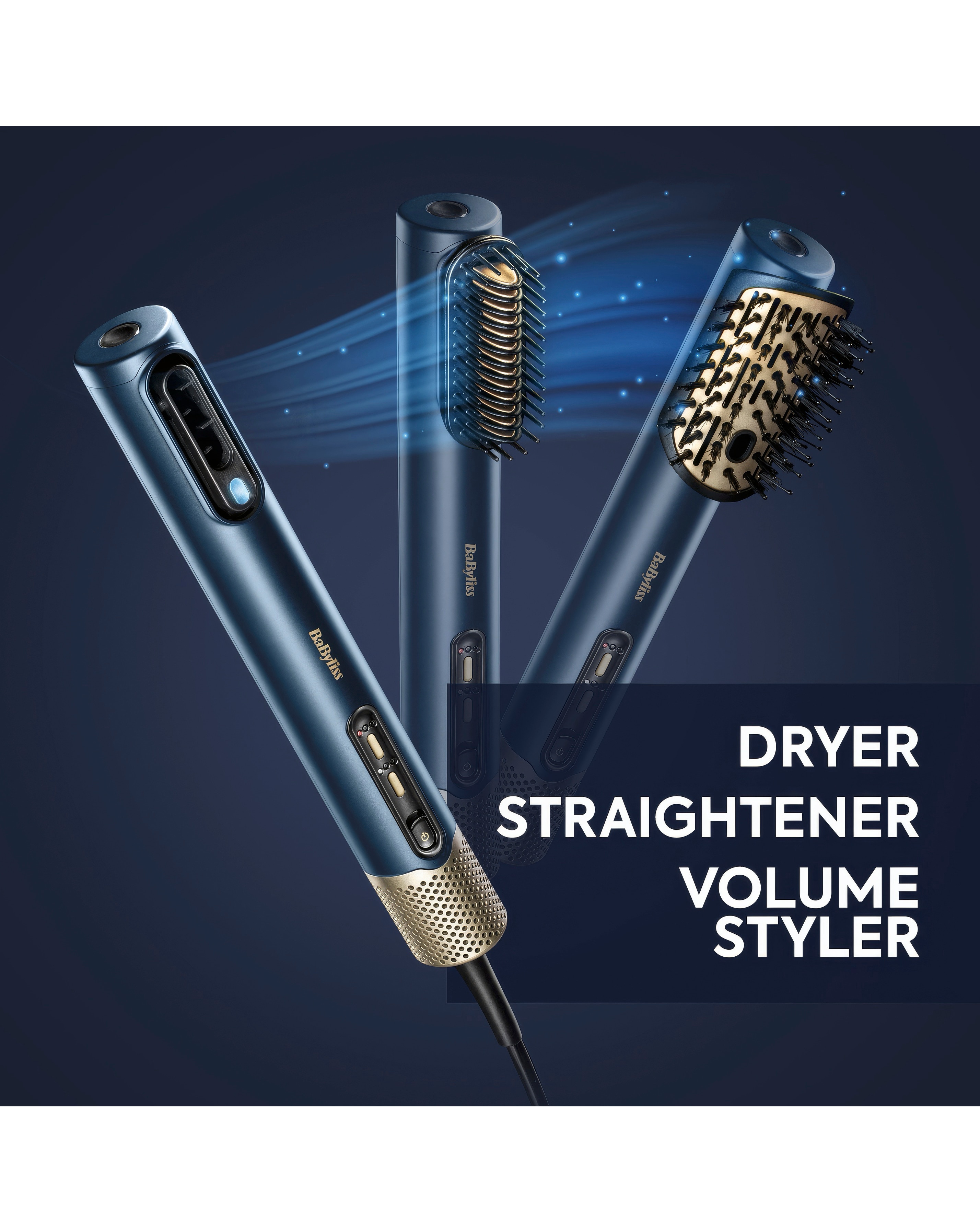 BaByliss Air Wand Hair Dryer, Styler and Straightener All-in-One