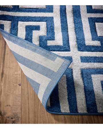 Greek Key Textured Rug