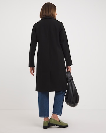 Black Lined Single Breasted Coat