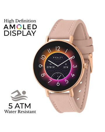 Radley Series 28 AMOLED Leather Strap Watch - Cobweb