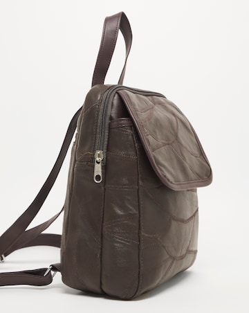 Leather Patchwork Mini Backpack