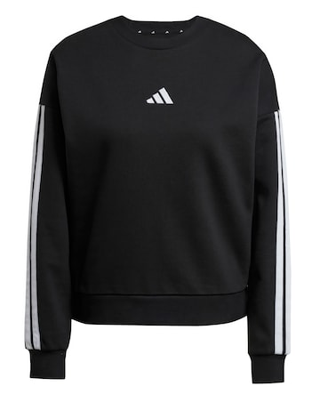 adidas Essentials 3 Stripes Fleece Sweatshirt
